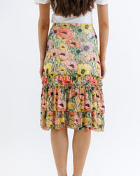 Downeast Femme & Floral Skirt with a vibrant floral pattern, flowing fabric, and a stylish, feminine design.