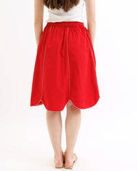 Downeast Madrid skirt in a stylish design, shown in a close-up of the fabric and pattern.