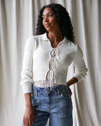 Ivory Downeast Cute Cardi sweater with a cozy, stylish design, perfect for casual wear.