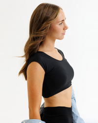 White Downeast Demi Tee in size XS, casual short-sleeve shirt with a soft fabric and classic fit.