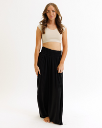 White Downeast Demi Tee displayed on a white background, showcasing a casual, fitted short-sleeve t-shirt for women.