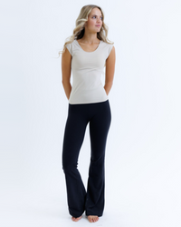 White Downeast Essential Tee in XS size, showcasing a classic crewneck t-shirt with soft fabric and simple style.