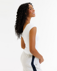 White Downeast Wonder Tee in XS size, soft cotton fabric, with a classic crew neck and relaxed fit.