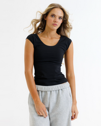 White Downeast Wonder Tee in size XS, casual t-shirt with a soft fabric and classic fit, shown on a plain background.