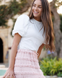 Downeast Beyond Basic Top in XS Gardenia, casual sleeveless top with a relaxed fit and soft fabric.
