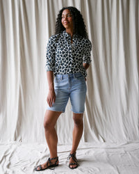 Downeast More Love Top in XS featuring a heart pattern, soft fabric, and casual fit, perfect for everyday wear.