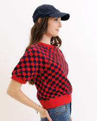 Downeast Powder Puff Sleeve Crew top, soft fabric with puff sleeves, in a casual, stylish design for everyday wear.