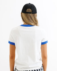 Downeast Your Favorite Ringer Tee, casual crewneck tops with contrasting collar and sleeve bands, soft cotton fabric.