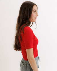 Downeast Cameo Tee, casual tops in soft fabric, featuring a relaxed fit and stylish design, perfect for everyday wear.