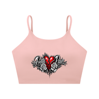 PRETTY PAIN Spaghetti Strap Yoga Sports Bra