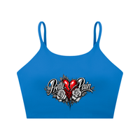 PRETTY PAIN Spaghetti Strap Yoga Sports Bra