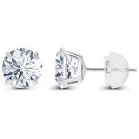 1.00 CTW Round Lab-Grown Diamond Stud Earrings in 14K White or Yellow Gold | G/VS-Clarity
