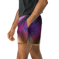 Pixeled Lornea Festie Athletic Shorts for EDM rave festival outfit, featuring vibrant designs and comfortable fit.