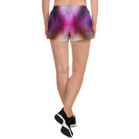 Pixeled EDM Festie Athletic Shorts for rave festival outfit, lightweight and colorful, designed for energetic dance and festival wear.