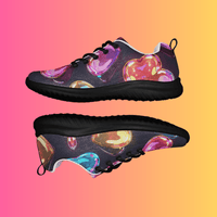 Black women's Queen's Festie Shoes by Lornea, lightweight athletic shoes designed for festival and rave vibes.