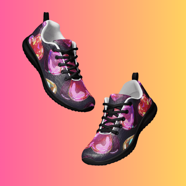 Black Women's Queen's Festie Shoes by Lornea, lightweight athletic footwear perfect for festivals and rave events.