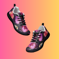 Black Women's Queen's Festie Shoes by Lornea, lightweight athletic footwear perfect for festivals and rave events.