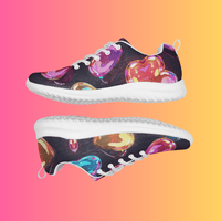 Black women's Queen's Festie Shoes by Lornea, lightweight athletic shoes perfect for festival and rave events.