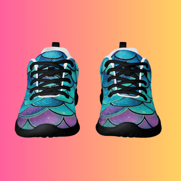 Black Queen's Festie Shoes for women, lightweight athletic footwear perfect for festivals and rave events.