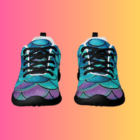 Black Queen's Festie Shoes for women, lightweight athletic footwear perfect for festivals and rave events.