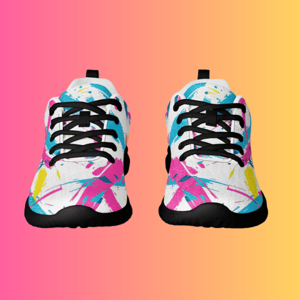 Black women's Queen's Festie Shoes by Lornea, ultra-lightweight festival athletic shoes designed for rave lovers.