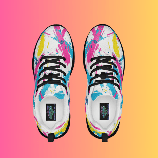 Black women’s Queen's Festie Shoes by Lornea, ultra-lightweight festival athletic shoes designed for rave lovers.