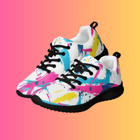 Women’s black Queen's Festie Shoes by Lornea, ultra-lightweight festival athletic shoes with rave-ready style for women.