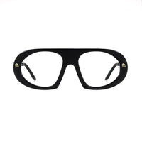Black Saint Marc sunglasses by Exclusive Eyes Inc with clear lenses, stylish and modern eyewear.