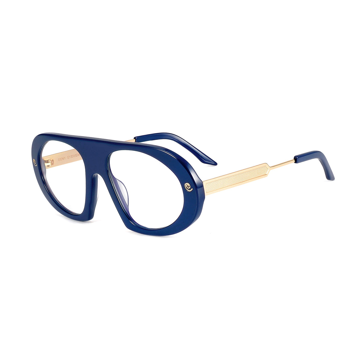Black Saint Marc sunglasses with clear lenses by Exclusive Eyes Inc., stylish eyewear with bold frame and modern design.