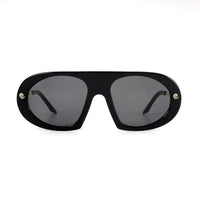 Black Saint Marc sunglasses by Exclusive Eyes Inc with clear lenses, stylish and sleek eyewear for modern fashion.