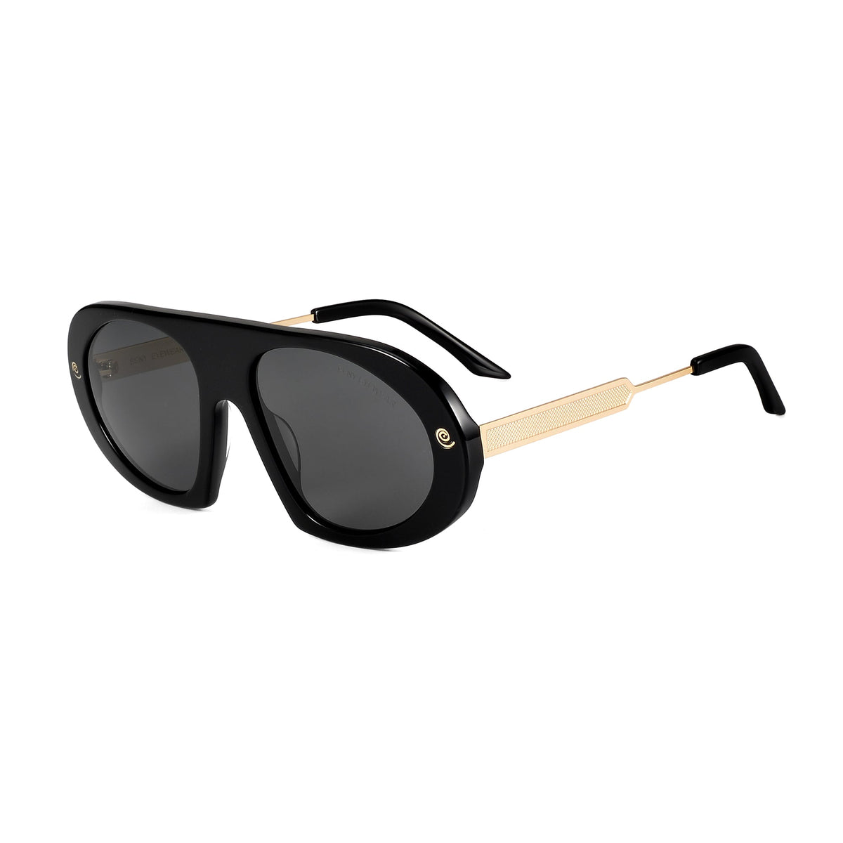 Black Saint Marc sunglasses by Exclusive Eyes Inc with clear lenses, stylish and modern eyewear for everyday wear.