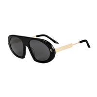 Black Saint Marc sunglasses by Exclusive Eyes Inc with clear lenses, stylish and modern eyewear for everyday wear.