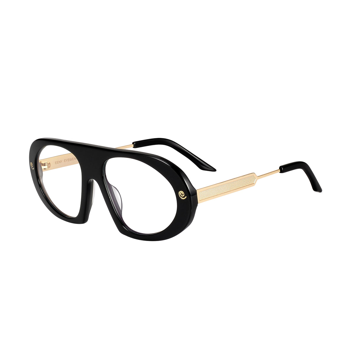 Saint Marc sunglasses by Exclusive Eyes Inc with black frames and clear lenses, stylish and modern eyewear for everyday wear.