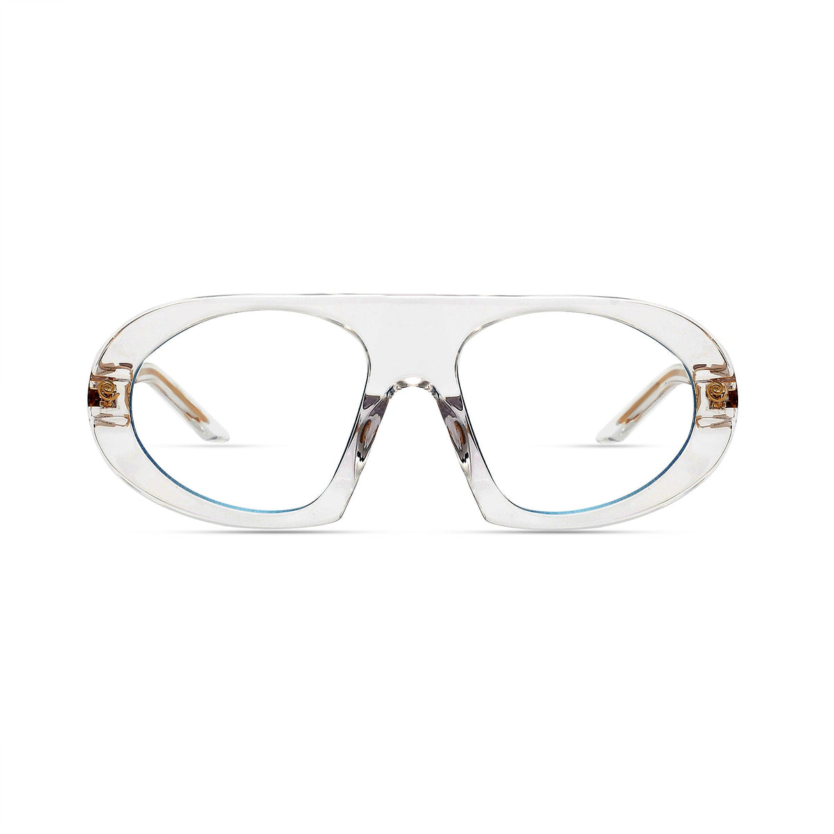 Black Saint Marc sunglasses by Exclusive Eyes Inc with clear lenses, stylish and modern eyewear for a sophisticated look.