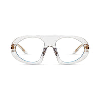 Black Saint Marc sunglasses by Exclusive Eyes Inc with clear lenses, stylish and modern eyewear for a sophisticated look.