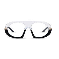 Black Saint Marc eyeglasses with clear lenses from Saint Marc by Exclusive Eyes, Inc., featuring a stylish frame design.