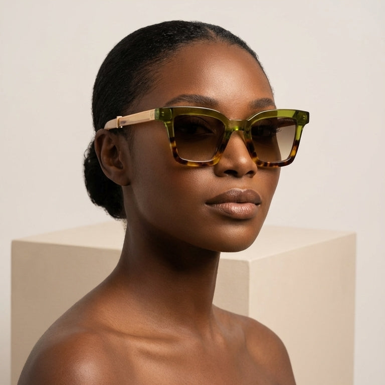 Black Master Flash sunglasses with blue light lenses by Exclusive Eyes Inc, featuring a sleek frame and modern design.