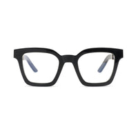 Black MASTER FLASH sunglasses by EXCLUSIVE EYES INC with blue light lenses, sleek design and modern style.