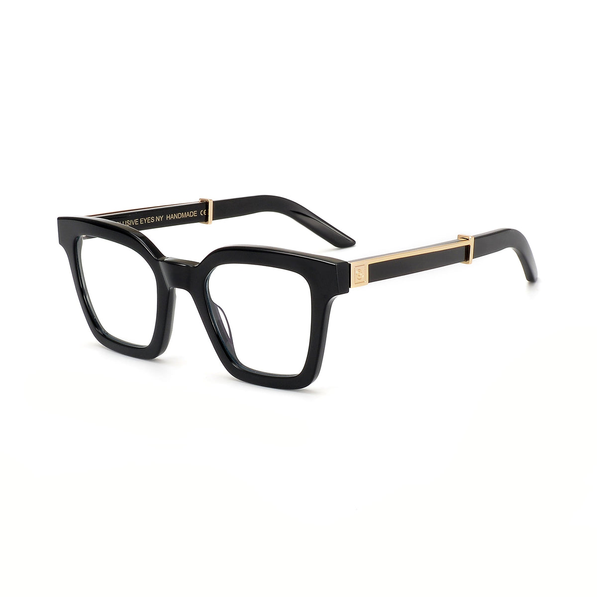 Black Master Flash sunglasses by Exclusive Eyes Inc with blue light lenses, stylish eyewear for eye protection and modern fashion.