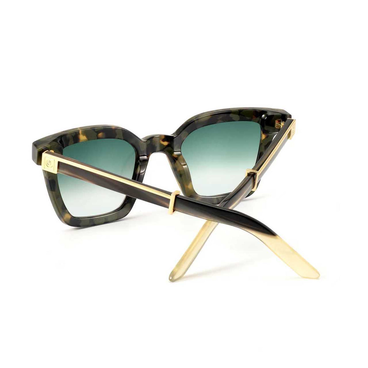 Black Master Flash glasses with blue light lenses by Exclusive Eyes Inc, showing sleek design and clear lens details.