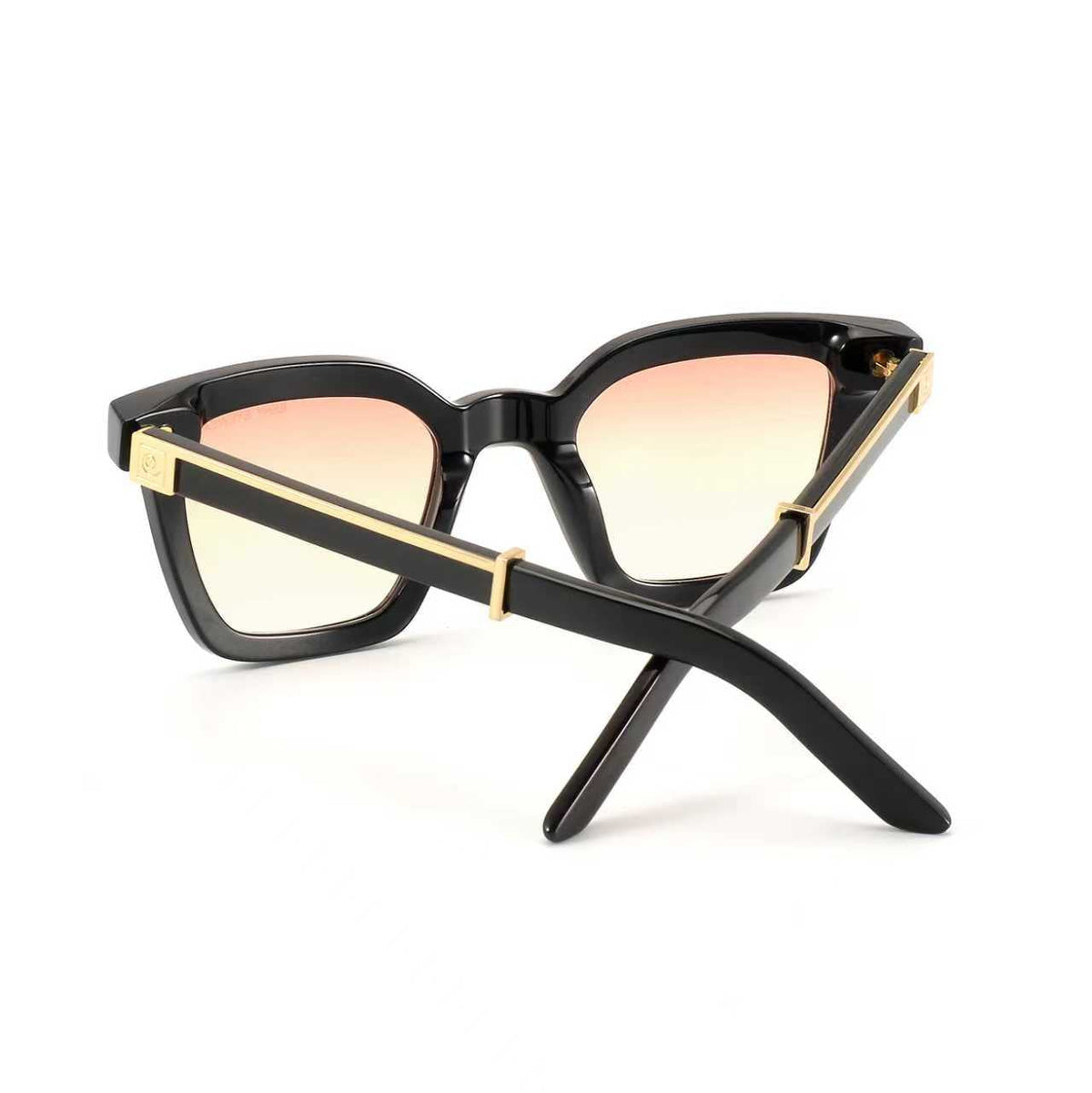 Black Master Flash sunglasses by Exclusive Eyes Inc with blue light lenses, sleek design, and modern style.