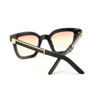 Black Master Flash sunglasses by Exclusive Eyes Inc with blue light lenses, sleek design, and modern style.