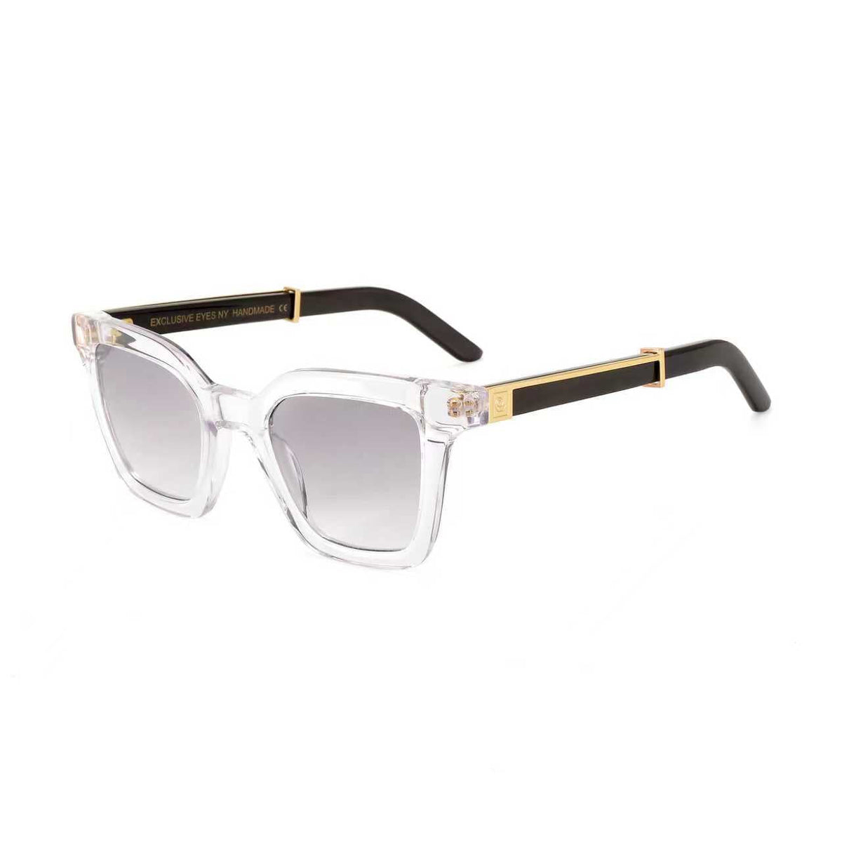 Black Master Flash sunglasses with blue light lenses by EXCLUSIVE EYES, INC, featuring a sleek frame and modern design.
