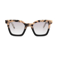Black Master Flash sunglasses with blue-tinted lenses by Exclusive Eyes, Inc., featuring a sleek, modern frame design.