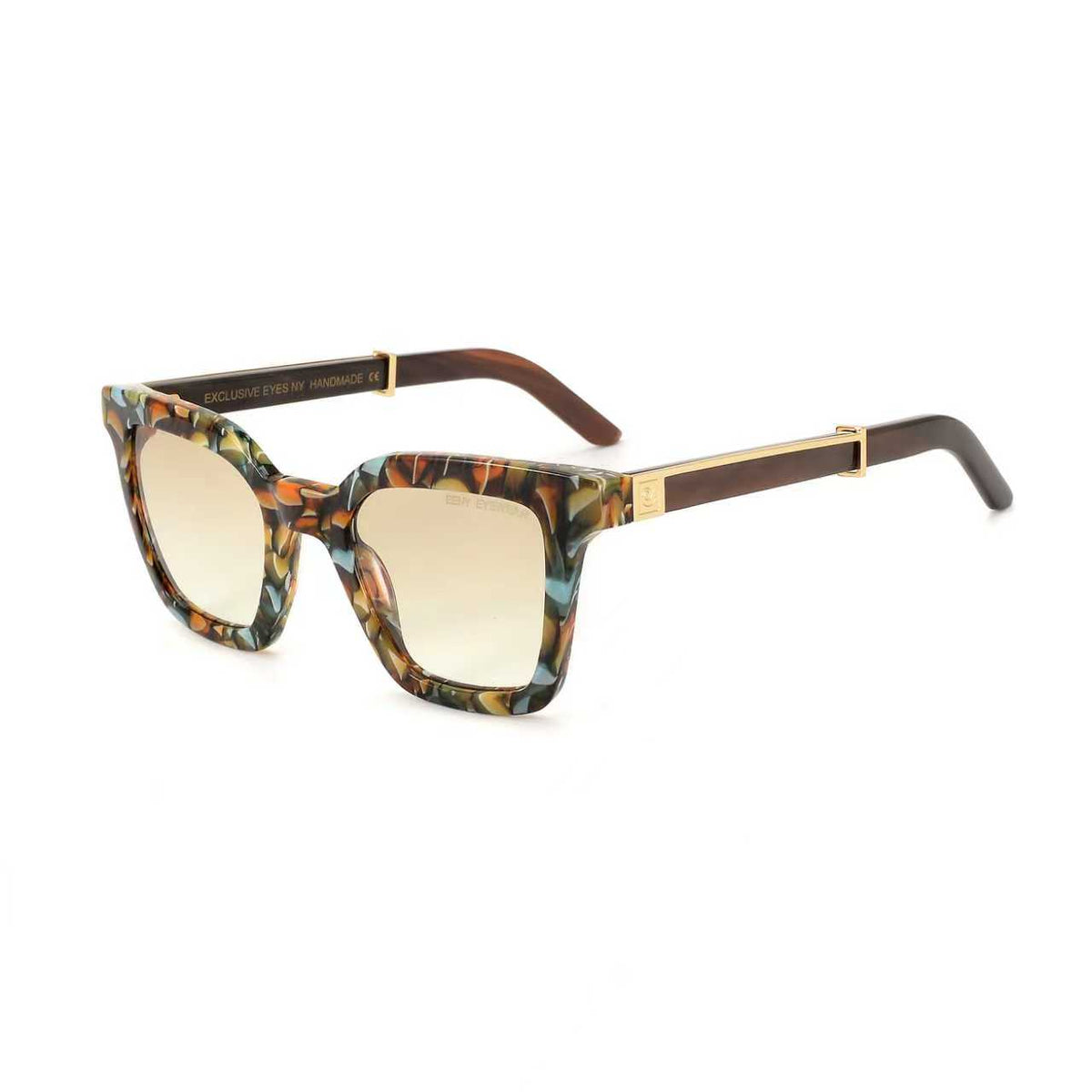 Black Master Flash sunglasses with blue light lenses by Exclusive Eyes Inc, featuring sleek design and modern eyewear style.