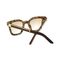 Black Master Flash sunglasses with blue light lenses by EXCLUSIVE EYES INC, showcasing sleek design and tinted lenses.