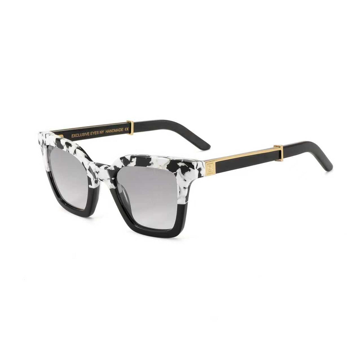 Black Master Flash sunglasses by Exclusive Eyes Inc with blue light lenses, stylish and protective for eye comfort.