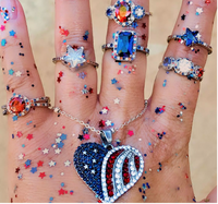 Blue Star America Ring