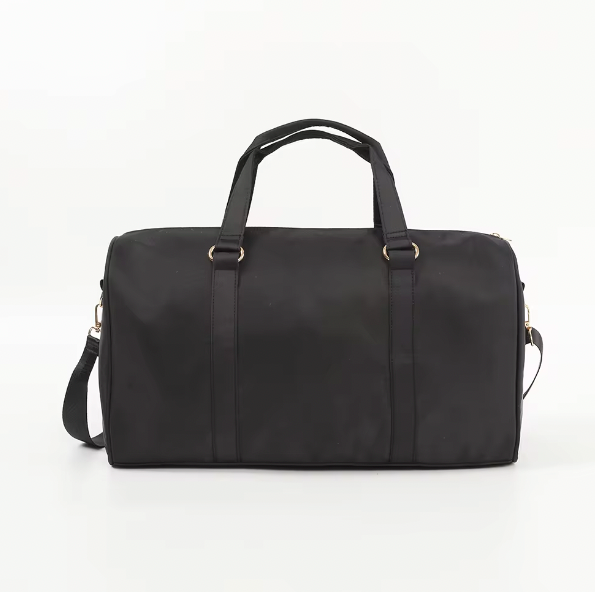 Black AdventureLight duffle bag by Fitkitty Culture, stylish accessories for gym, travel, or sports activities.