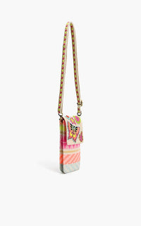 Colorful butterfly kaleidoscope cellphone bag with fluttering charm, designed as a trendy accessory by Fitkitty Culture for women.